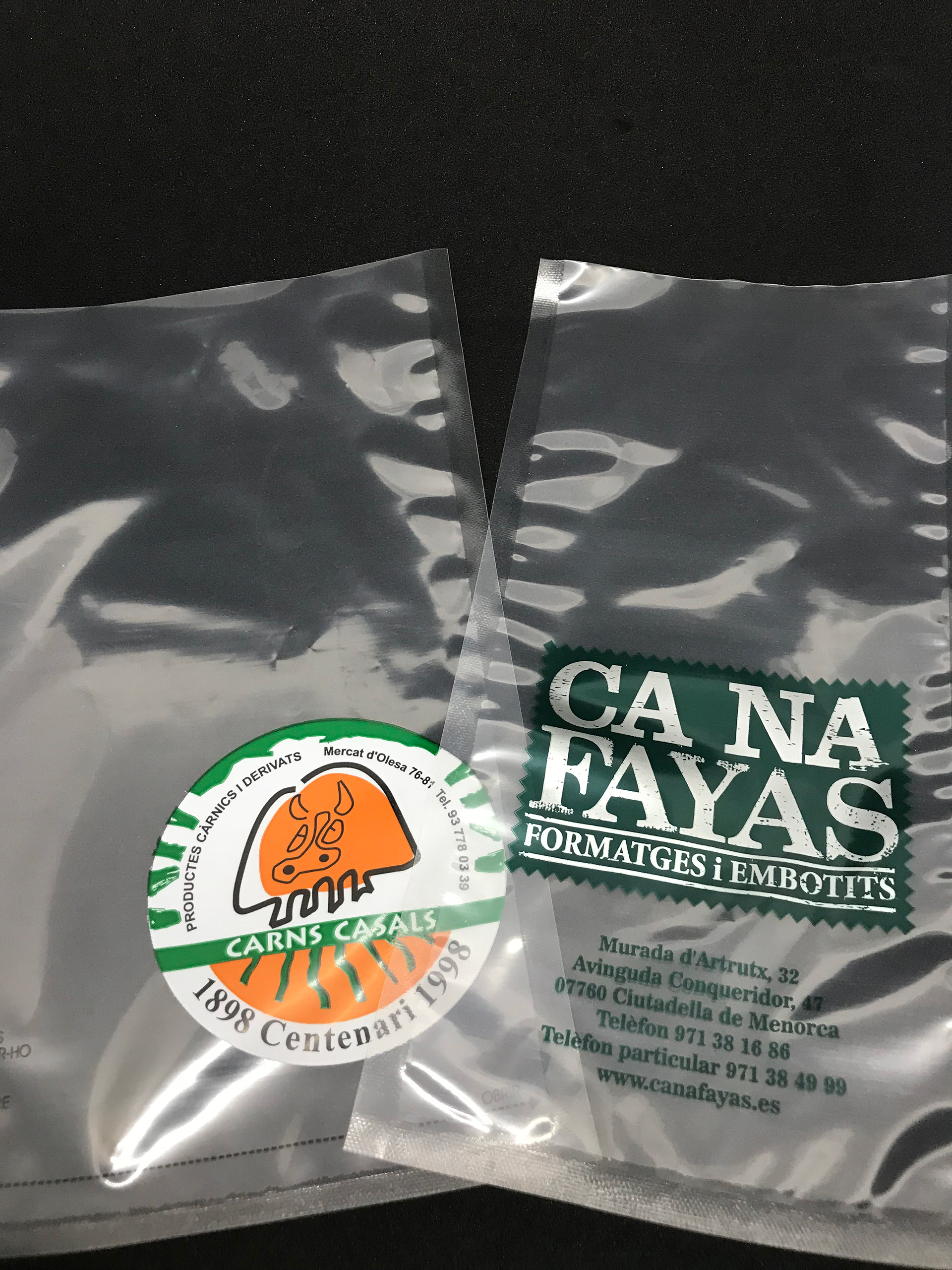 Sacs sous vide imprés